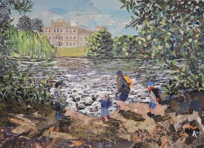Feeding Ducks Elvaston Castle by Kirstie Adamson